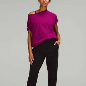 Lululemon Back in Action Short Sleeve Shirt in Magenta